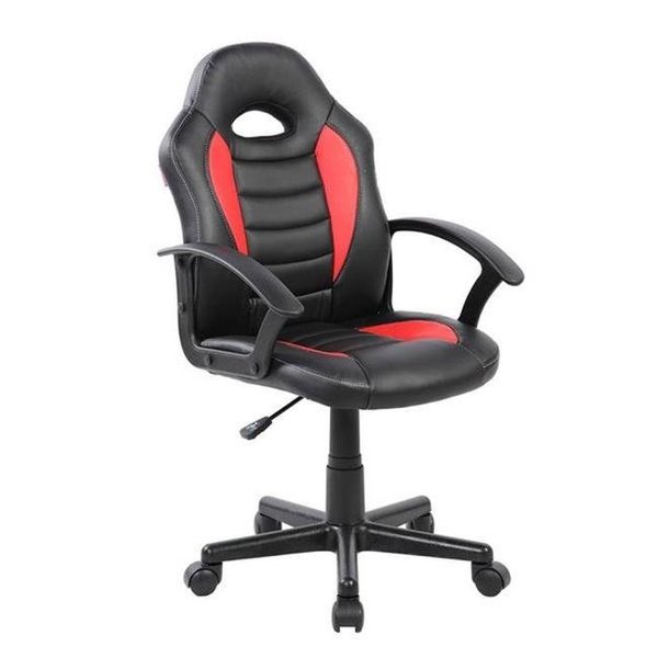 Techni Mobili Techni Mobili RTA-KS40-RED Kids Gaming & Student Racer Chair with Wheels; Red - 35.25-39.25 x 22 x 21.25 in. RTA-KS40-RED